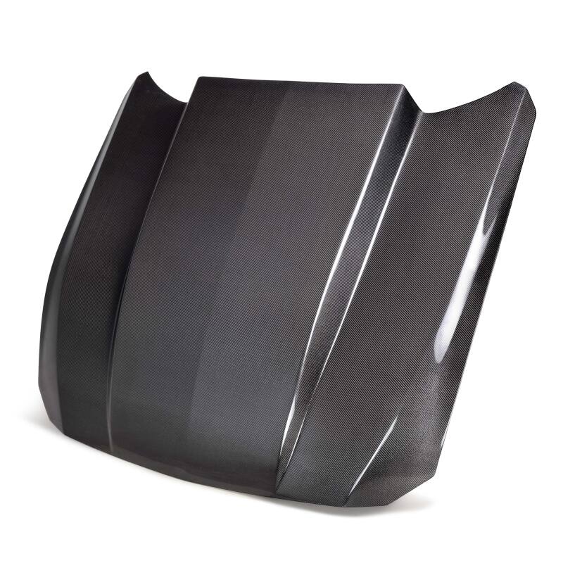 Ford Mustang Hood - Anderson Composites - Type-CJ Double-Sided Carbon Fiber Cowl - 2024+ Ford Mustang Hood - Anderson Composites - Type-CJ Double-Sided Carbon Fiber Cowl - 2024+